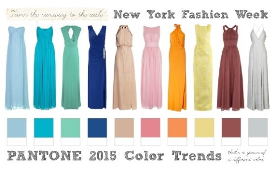 Wedding pantone colours 2015